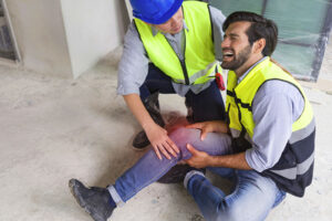 First Aid being performed on victim