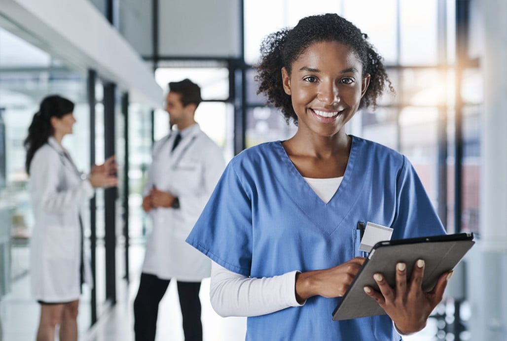Nurse after taking online course.